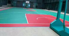 万达地产室外PVC运动地板篮球场